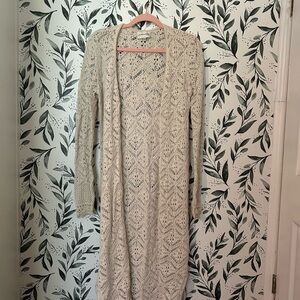 Freshman Cream Long Sleeve Knit Dress